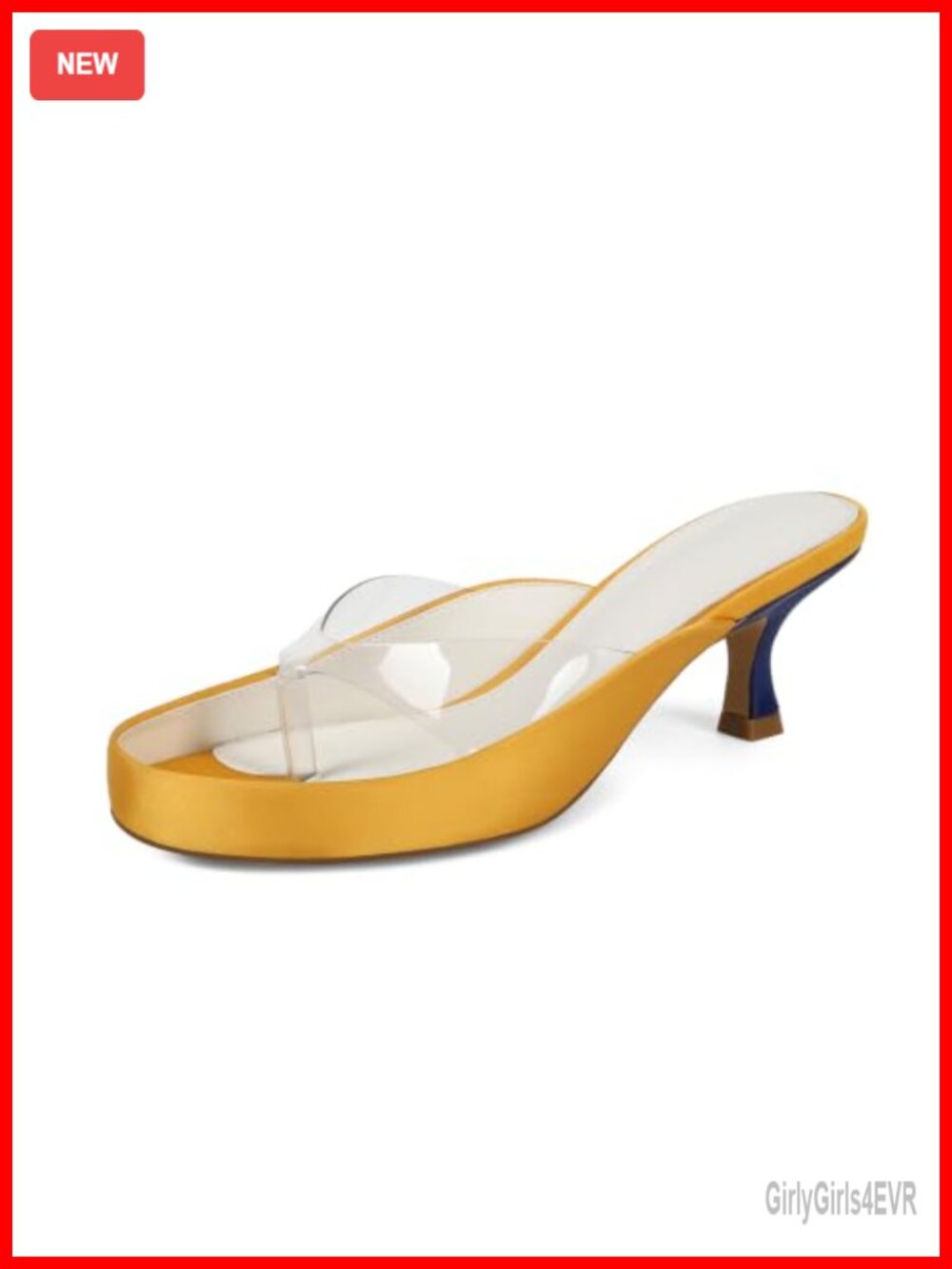 Clear Jelly Kitten Heel Thong Sandals Open Toe Women's Flip Flops